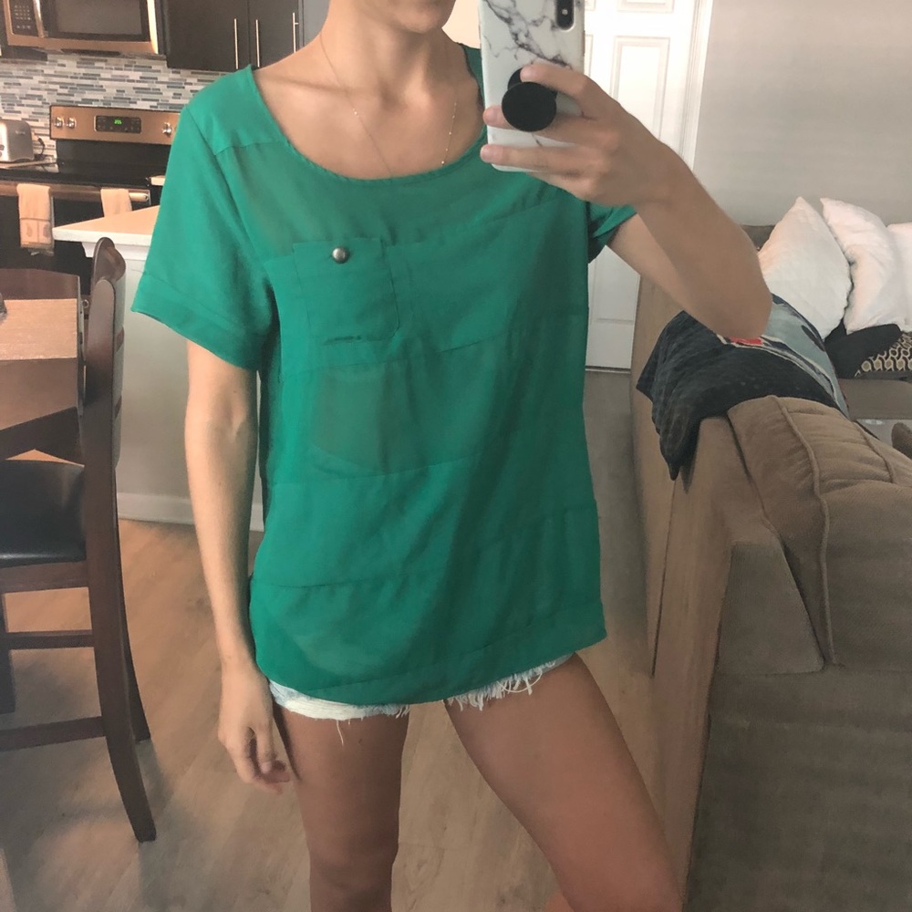 Green blouse